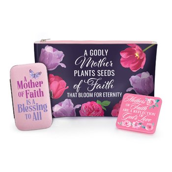 A Godly Mother Plants Seeds Of Faith That Bloom For Eternity Carry-All Gift Trio from Positive Promotions
