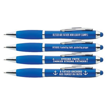Satin Stylus Pens for Fathers Assortment - Pack of 25 from Positive Promotions