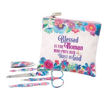 Blessed Is the Woman Who Puts Her Trust in God 5-Piece Manicure Set from Positive Promotions