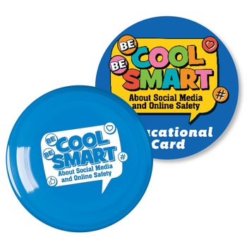 Be Cool, Be Smart About Social Media and Online Safety Flyer Disc & Educational Card - Pack of 10 from Positive Promotions
