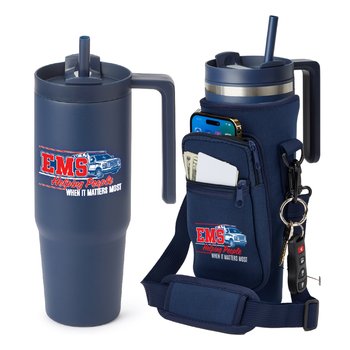 EMS: Helping People When It Matters Most HydroSip Tumbler 30 oz. & All-Day Hydration Bag Gift Set from Positive Promotions