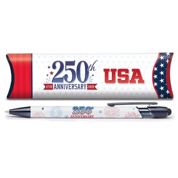 USA 250th Anniversary Fireworks Metal Stylus Pen from Positive Promotions