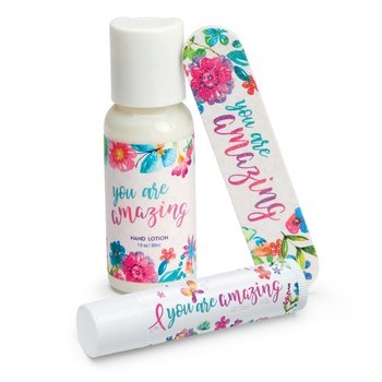 Breast Cancer Awareness You Are Amazing 3-Piece Spa Kit from Positive Promotions