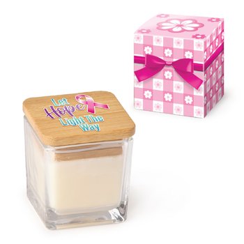 Let Hope Light The Way Soy Candle 2 oz. With Bamboo Lid from Positive Promotions