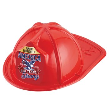 Red America 250 Years Strong Junior Firefighter Fire Hat from Positive Promotions
