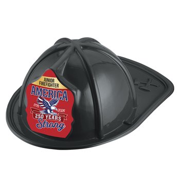 Black America 250 Years Strong Junior Firefighter Fire Hat from Positive Promotions
