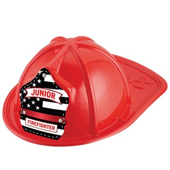 Red Junior Firefighter Thin Red Line Firefighter Hat from Positive Promotions