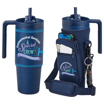 Environmental Services: A Special Crew HydroSip Stainless Steel Tumbler 30-oz. & Carry-All Bag from Positive Promotions