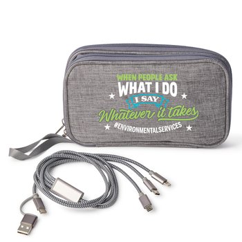 Environmental Services 5-In-1 Charging Cord And Pouch from Positive Promotions