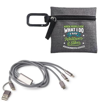 Environmental Services 5-In-1 Charging Cord And Pouch from Positive Promotions
