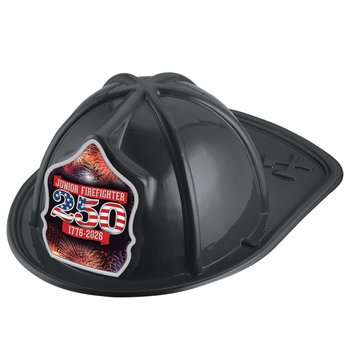 Black USA 250 1776-2026 Junior Firefighter Fire Hat from Positive Promotions