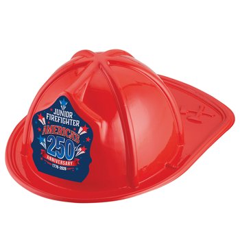 Red America's 250th Anniversary Junior Firefighter Fire Hat from Positive Promotions