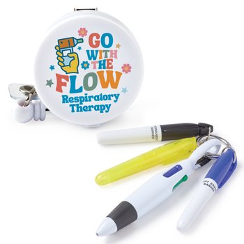 Go With The Flow Badge Holder With 4-Piece Attachment from Positive Promotions