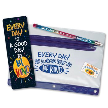 Every Day Is A Good Day To Be Kind 4-Piece Pencil Pouch Set from Positive Promotions
