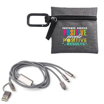 Customer Service Charging Cord In Pouch from Positive Promotions