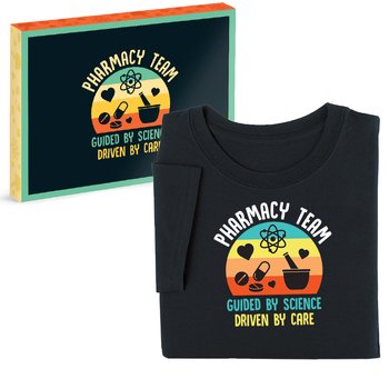 Pharmacy Team: Guided By Science, Driven By Care Unisex Short-Sleeved T-Shirt In Gift Box from Positive Promotions