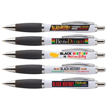 Black History Month Satin Pen Assortment Pack from Positive Promotions