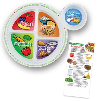 Adult Portion Meal Plate With Glancer (Spanish) from Positive Promotions