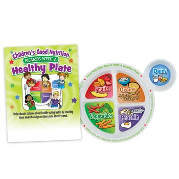 Preschooler Portion Meal Plate Packaged With Educational Card (English) from Positive Promotions
