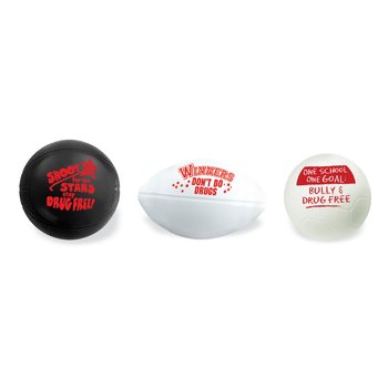 Drug-Free Mini Sports Ball Assortment - Pack of 30 from Positive Promotions
