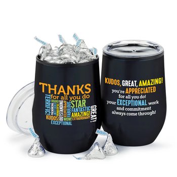 Thanks For All You Do Riviera Tumbler 12 oz. With Hershey's® Kisses® from Positive Promotions