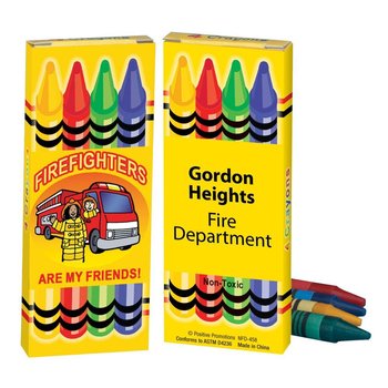 Firefighters Are My Friends! Non-Toxic Crayons - Personalization Available from Positive Promotions