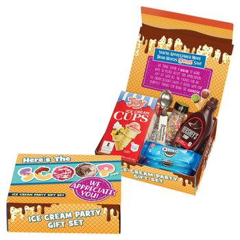 Here's The Scoop: We Appreciate You! Ice Cream Party Gift Set - Personalization Available from Positive Promotions