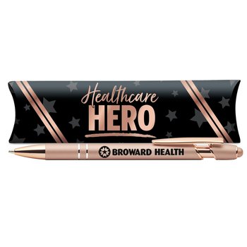 Healthcare Hero Rose-Gold Stylus Pen - Personalization Available from Positive Promotions