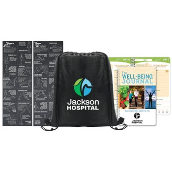 Wellness Gift of Appreciation Stretch + Yoga Foldable Exercise Mat & Journal - Personalization Available from Positive Promotions