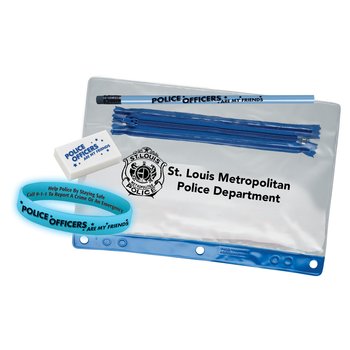 Police Officers Are My Friends Pencil Pouch Set - Personalization Available from Positive Promotions