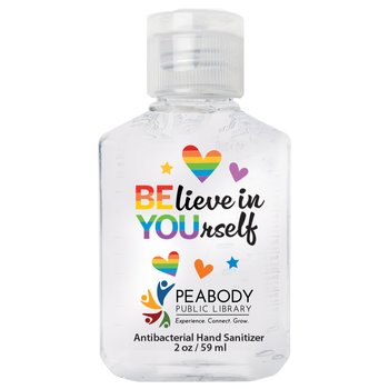 Believe in Yourself 2-oz. Hand Sanitizer With Silicone Holder - Personalization Available from Positive Promotions