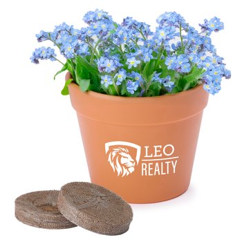 Forget-Me-Not Bloomable Wall Planter Kit - One-Color Personalization Available from Positive Promotions