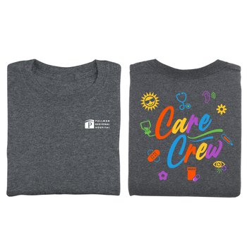 Care Crew Unisex 2-Sided Short-Sleeved T-Shirt in Gift Box - Silkscreened Personalization Available from Positive Promotions