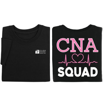 CNA Squad Unisex 2-Sided Short-Sleeved T-Shirt in Gift Box - Silkscreened Personalization Available from Positive Promotions