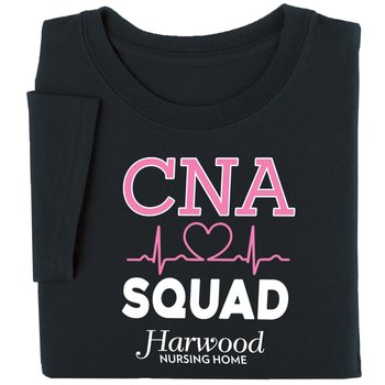 CNA Squad Unisex Short-Sleeved T-Shirt in Gift Box - Silkscreened Personalization Available from Positive Promotions