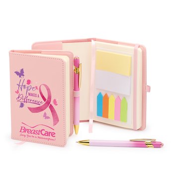 Hope Makes a Difference Stanton Jotter With Quotes/Wellness Tips, Sticky Notes, & Stylus Pen - Personalization Available from Positive Promotions
