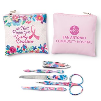 The Best Protection Is Early Detection 5-Piece Manicure Set - One-Color Personalization Available from Positive Promotions
