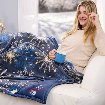 We Appreciate You Snowflakes Mink Fleece Throw Blanket-in-a-Bag 50