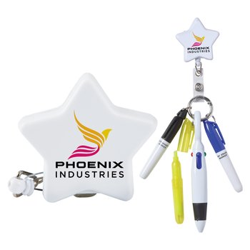 Badge Holder With Added Pen Set from Positive Promotions