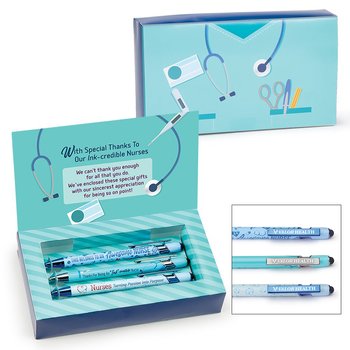Full-Color Nurses Pen Assortment Gift Set from Positive Promotions