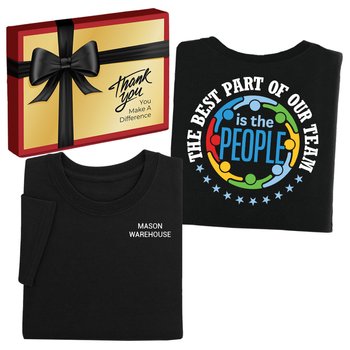 The Best Part of The Team Is The People-T-Shirt With Thank You Box from Positive Promotions