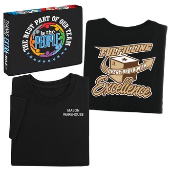 Fulfilling Every Order With Excellence-T-shirt With Thank You Box from Positive Promotions