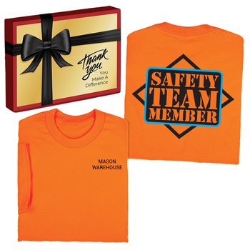 Safety Team Member T-Shirt With Appreciation Box from Positive Promotions