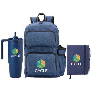 Navy Premium 3-Piece Gift Set - Personalization Available from Positive Promotions