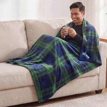 We Appreciate You Tartan Plaid Mink Fleece Throw Blanket-in-a-Tote 50