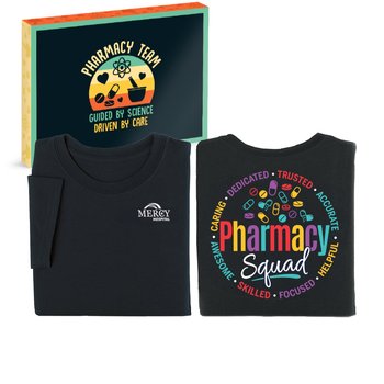 Pharmacy Squad Unisex 2-Sided Short-Sleeved T-Shirt - Silkscreened Personalization Available from Positive Promotions