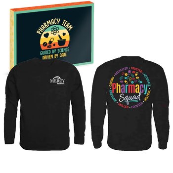 Pharmacy Squad Unisex 2-Sided Long-Sleeved T-Shirt - Silkscreened Personalization Available from Positive Promotions