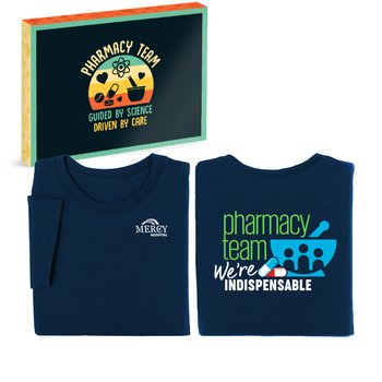 Pharmacy Team: We're Indispensable Unisex 2-Sided Short-Sleeved T-Shirt - Silkscreened Personalization Available from Positive Promotions