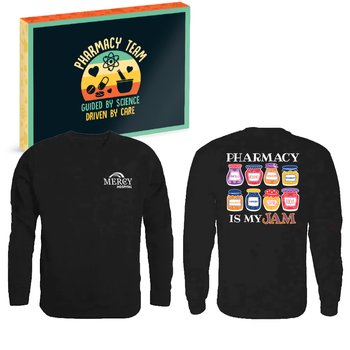 Pharmacy Is My Jam Unisex 2-Sided Long-Sleeved T-Shirt - Silkscreened Personalization Available from Positive Promotions