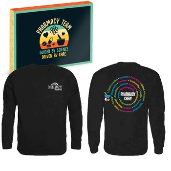 Pharmacy Crew Unisex 2-Sided Long-Sleeved T-Shirt - Silkscreened Personalization Available from Positive Promotions